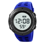 Fashion Waterproof Men's Boy LCD Digital Stopwatch Date Rubber Sport Wrist Watch