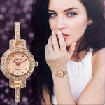 Fashion Women Crystal Dial Quartz Analog Rhinestone Bracelet Wrist Watch