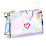 Fashion Women Waterproof Letter Zipper Handbags Cosmetic Bag Makeup Pouch Purses
