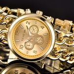 Fashion Women's Bracelet Stainless Steel Crystal Analog Quartz Dial Wrist Watch