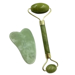 Faux Jade Double Head Face Roller Slimming Massager Scraping Plate Beauty Tool