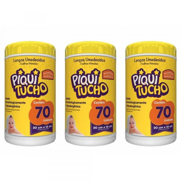 Feelclean Piquitucho Lenços Umedecidos C/70 (Kit C/03)
