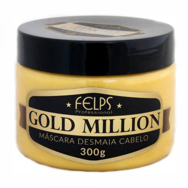 Felps Desmaia Cabelo Máscara Gold Million 300g - Felps Profissional