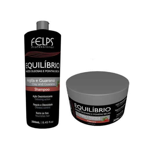 Felps Kit Duo Equilíbrio Argila e Guaraná Shampoo e Máscara