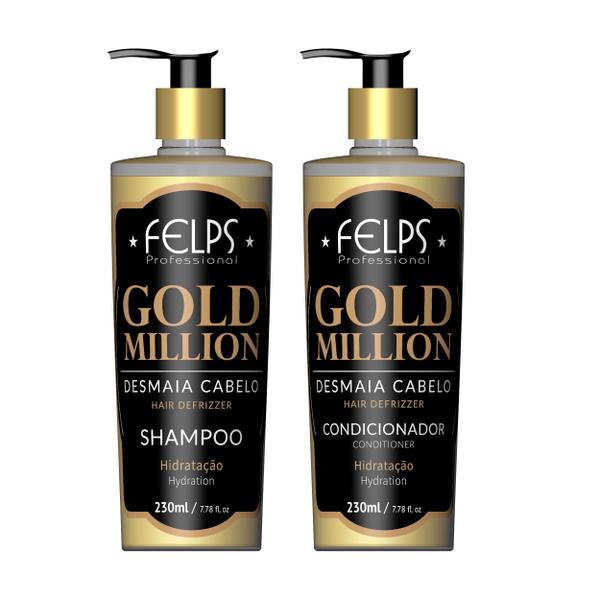 Felps Kit Duo Gold Million 2x300 Shampoo e Condicionador