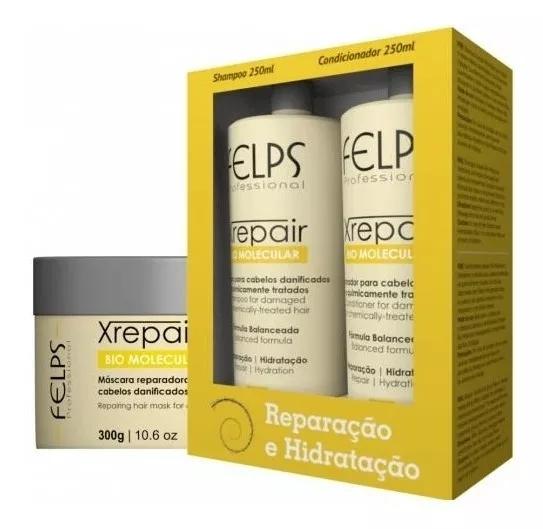 Felps Kit Duo Xrepair 2x250ml + Máscara 300g - Felps Professional