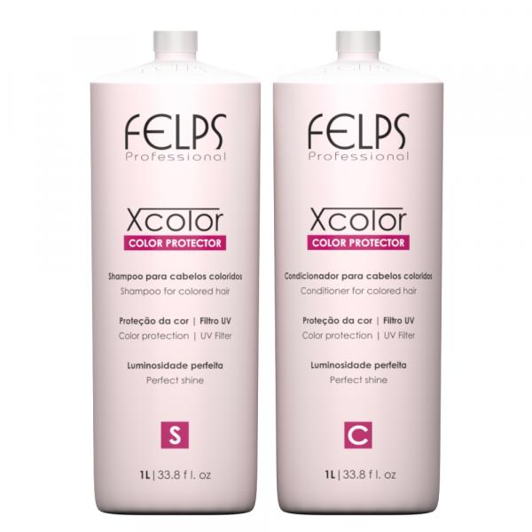 Felps Profissional Xcolor Kit Home Care Sh 1000ml + Cond 1000ml - Felps Professional