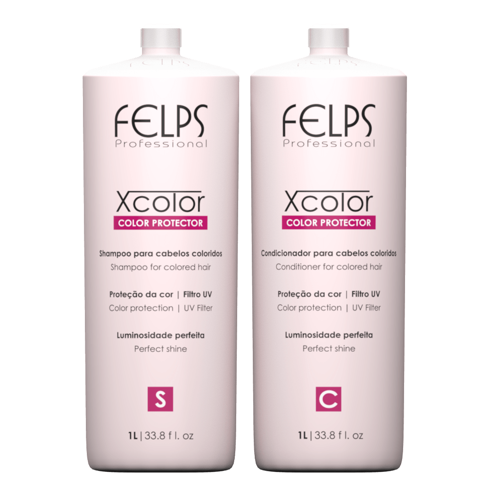 Felps Profissional Xcolor Kit Home Care Sh 1000ml + Cond 1000ml