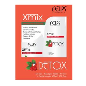 Felps Profissional Xmix Kit Duo Detox Extrato de Guaraná 2 Produtos-Fab Felps Cosméticos