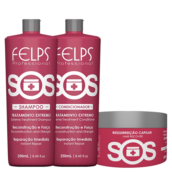 Felps S.o.s Tratamento Kit Trio (Sh 250ml + Cond 250ml + Masc 300g)