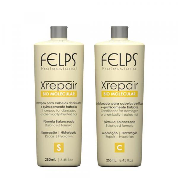 Felps Xrepair Kit Duo Bio Molecular 2x250ml - Felps Profissional