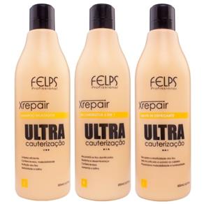 Felps Xrepair Kit Ultra Cauterização (3 Produtos) 3x500ml