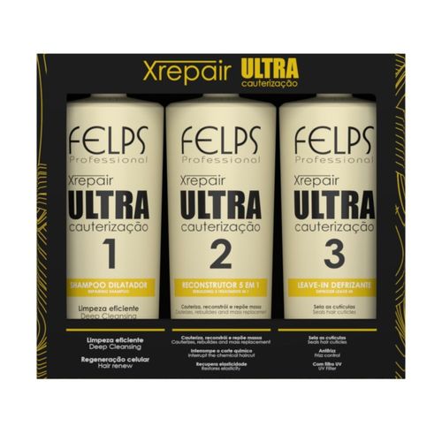 Felps Xrepair - Kit Ultra Cauterização 3x250ml