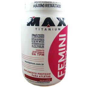 Femini Whey Max Titanium - Morango - 900 G