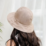 Feminino Fisherman Hat Solid Color Chapéu de Sol aba larga Hat Cotton Gostar