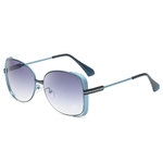 Feminino moldura elegante Sunglasses AC Lens metal Classsic Óculos para a condução