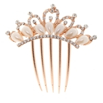Feminino Pente Cristal Pérola Hairclip Coroa Acessórios De Cabelo Casamento Headwear