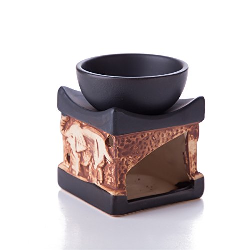 Feng Shui Zen Ceramic Essential Oil Burner Diffuser Tea Light Holder Great For Home Decoration & Aromatherapy OLBA095