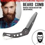 Ferramenta De Modelagem De Bolso Para Homens Com Barba De Aço Inoxidável De Pente De Barba Para Pentear Pincel