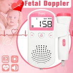 Fetal Doppler Pré-natal Monitor de som do coração do bebê LCD Display Digital Alta Sensibilidade Gravidez
