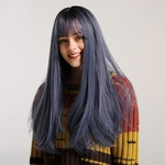 Chemical Fiber Hair Wig Fashion Women Thin Bangs Long Straight Hair Wig