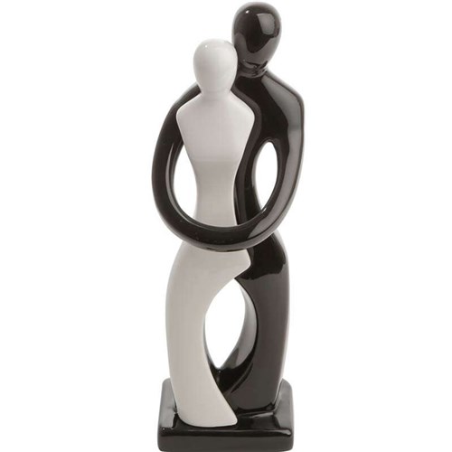 Figurino de Casal 31Cm - Prestige - Branco / Preto
