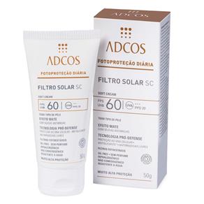 Filtro Solar Soft Cream FPS 60 Todo Tipo Pele Oil-Free 60g - Adcos