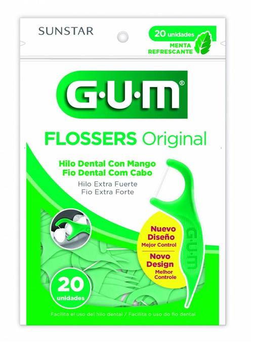 Fio Dental Gum Forquilha Flossers Original C/20