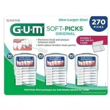Fio Dental Gum Sunstar Soft Pick 270 Picks - Pronta Entrega