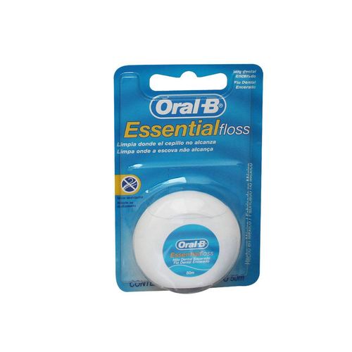 Fio Dental Oral-B Encerado EssentialFloss 50m 1 Unidade