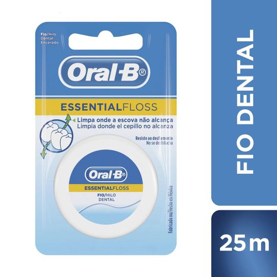 Fio Dental Oral B Essencial Floss Encerado 25m