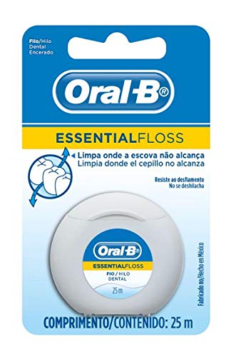 Fio Dental Oral B Essencial Floss Encerado 25m