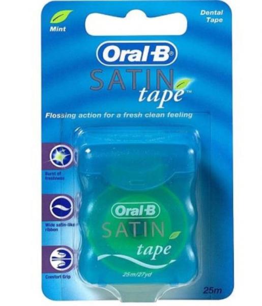 Fio Dental Oral B Satin Tape 25mt Sabor Menta