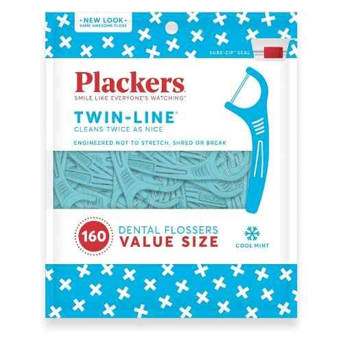 Fio Dental Plackers Twin Line C/ 160 Pack -pronta Entrega