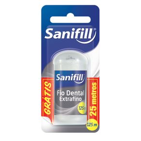Fio Dental Sanifill Extra Fino Pague 100 Leve 125 Metros