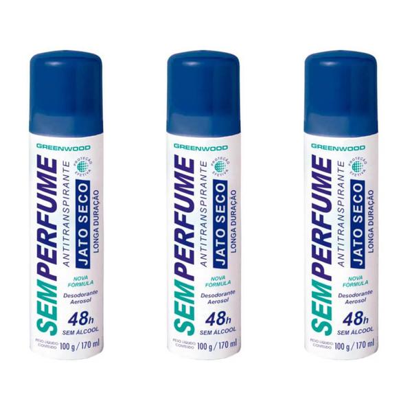 Fiorucci S/ Perfume Jato Seco Desodorante Aerosol 170ml (kit C/03)