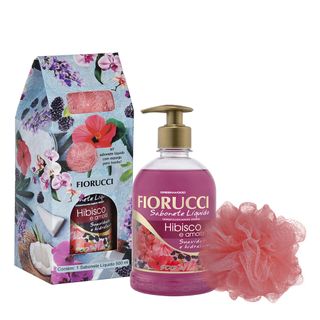 Fiorucci Unique Hibisco e Amora Kit – Sabonete Líquido + Esponja Kit