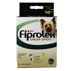Fiprolex Drop Spot Antipulgas e Carrapatos Cães Até 10kg (0,67ml) - Ceva