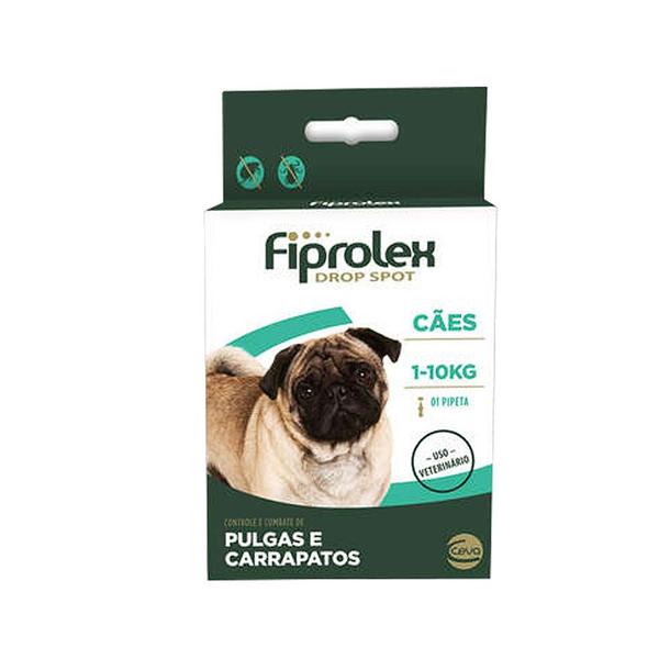 Fiprolex Drop Spot Antipulgas e Carrapatos Cães Até 10kg (0,67ml) Ceva
