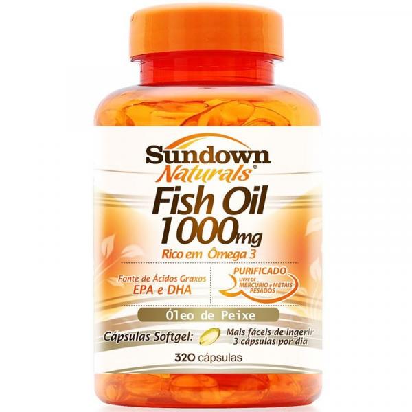 Fish Oil Óleo de Peixe 1000mg Sundown 320 Cápsulas - Sundown Naturals Vitaminas