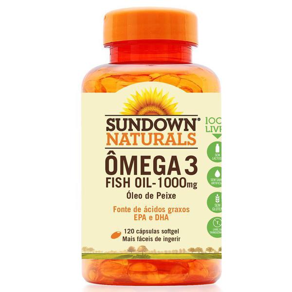 Fish Oil Óleo de Peixe 1000mg Sundown 120 Cápsulas - Sundown Naturals Vitaminas