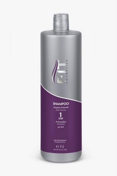 Fit Cosmeticos Shampoo Limpeza Profunda Step1 Antirresíduo 1L - Fit Cosmetics