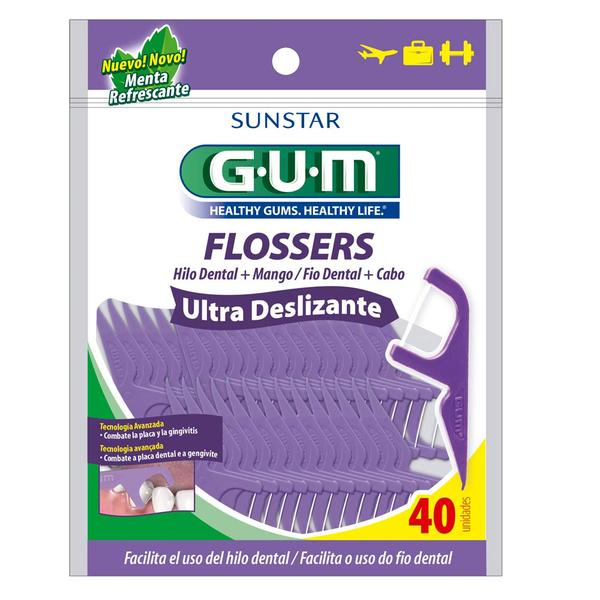Fita Dental Ultra Deslizante GUM Flossers 40 Unidades