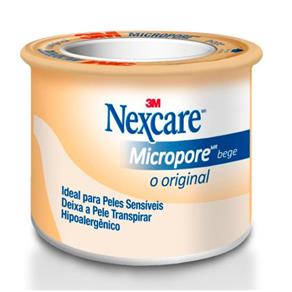 Fita Micropore Esparadrapo Nexcare Bege 25mm X 1,35