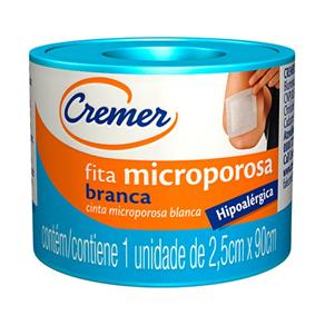 Fita Microporosa Cremer Hipoalergica Branca - 2,5cm X 90cm