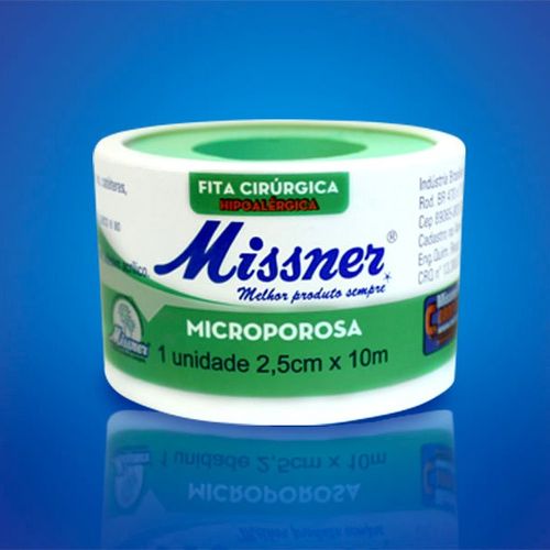 Fita Microporosa Hipoalérgica Cirúrgica 2,5x10m Micropore Missner Branca