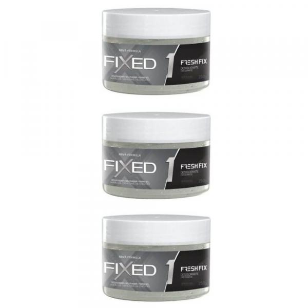 Fixed Gel Fixador Incolor Pote 250g (kit C/03)