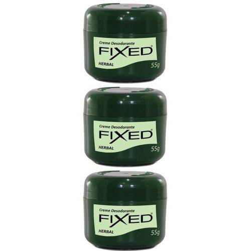 Fixed Herbal Desodorante Creme 55g (kit C/03)