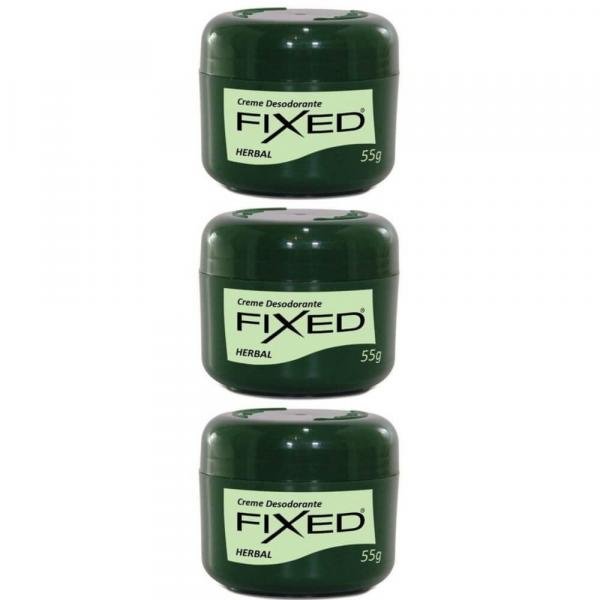 Fixed Herbal Desodorante Creme 55g (Kit C/03)