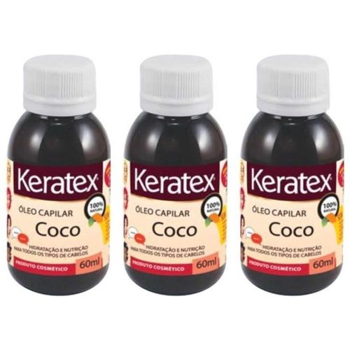 Fixed Keratex Óleo de Coco Capilar 60ml (kit C/03)